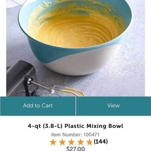 Pampered chef 4 quart plastic mixing bowl